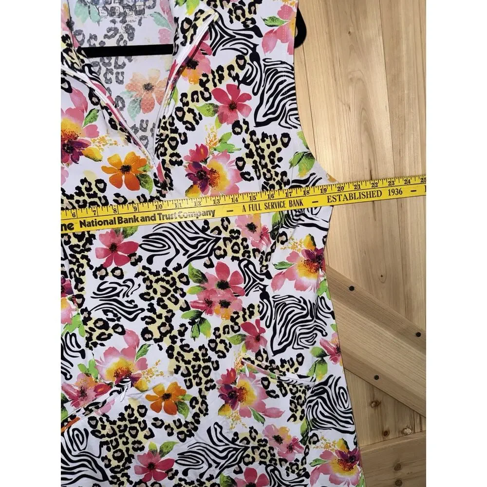 2 - IBKUL Sleeveless Golf Dresses 1 Eva & 1 Blue Kamila Drawstring UPF 50+ Sz XL